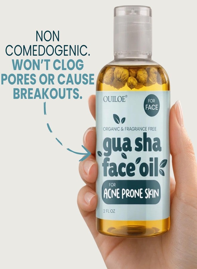 Ouiloe Gua Sha Oil for Acne Prone Skin - Non Comedogenic Face Oil for Gua Sha & Lymphatic Drainage - Safe for Sensitive Skin - Unscented, Non Greasy, Non Irritating, Lightweight, 2oz - Image 5