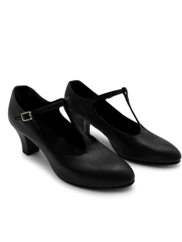 Capezio حذاء الرقص كابيزيو Jr. فوتلايت T-Strap أسود - 10.5 M US - Image 5
