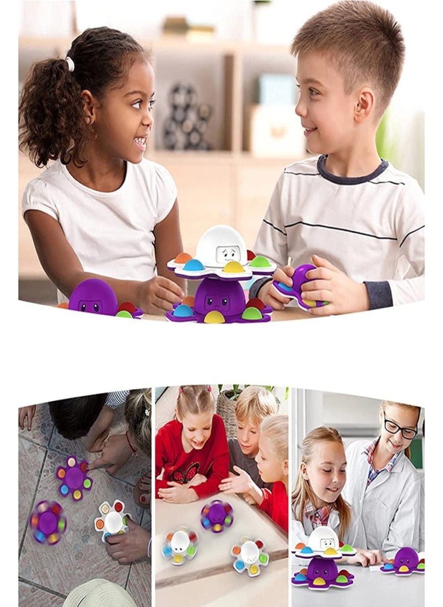 RoseRoi Pop It Push Bubble Fidget Keychain Octopus Popit Toy Sensory Stress Game 1 Pc  - Image 5