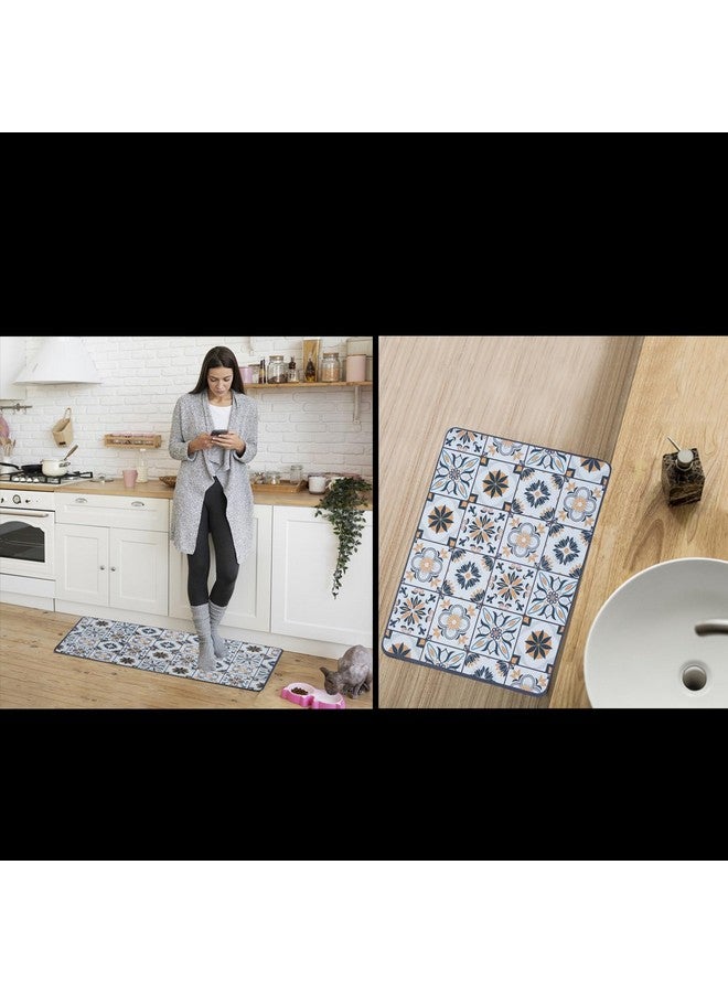 Home-Cloud حصائر مطبخ مطاطية HomeCloud للأرضية مجموعة من 2 قطعة | غير قابلة للانزلاق، سجادات ناعمة ماصة للماء للمطبخ، وغسيل الملابس، والممرات | 118x38 سم، 38x58 سم | سمك 4 مم (أصفر لوتس) - Image 5