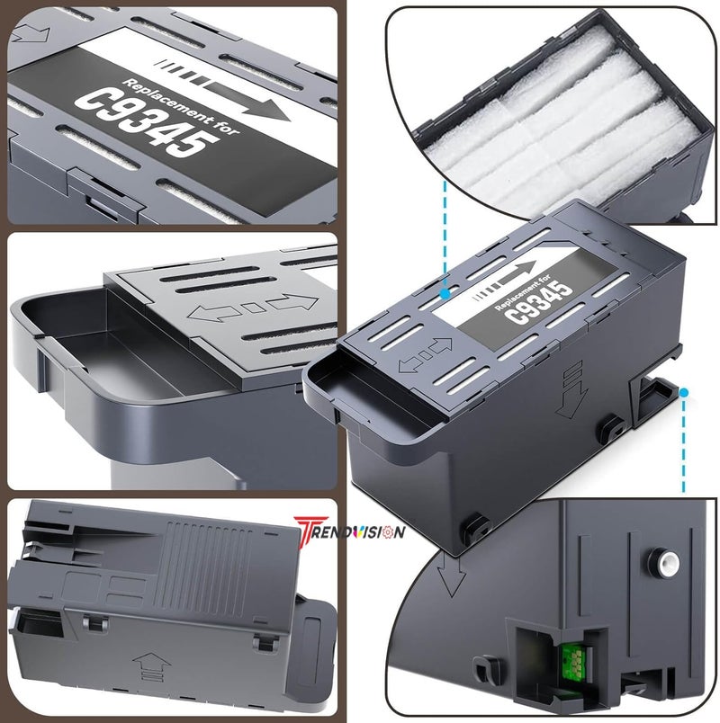 Trendvision C9345 Maintenance Box for use in Workforce St-c8000, L15150, L15160 ET-5800 ET-5850 ET-8500 ET-8550 ET-16680 ET-5880 ET-16600, L8180 L6550 L6570 L6580‎ L15180 L15150 L15158 Printer - Image 4
