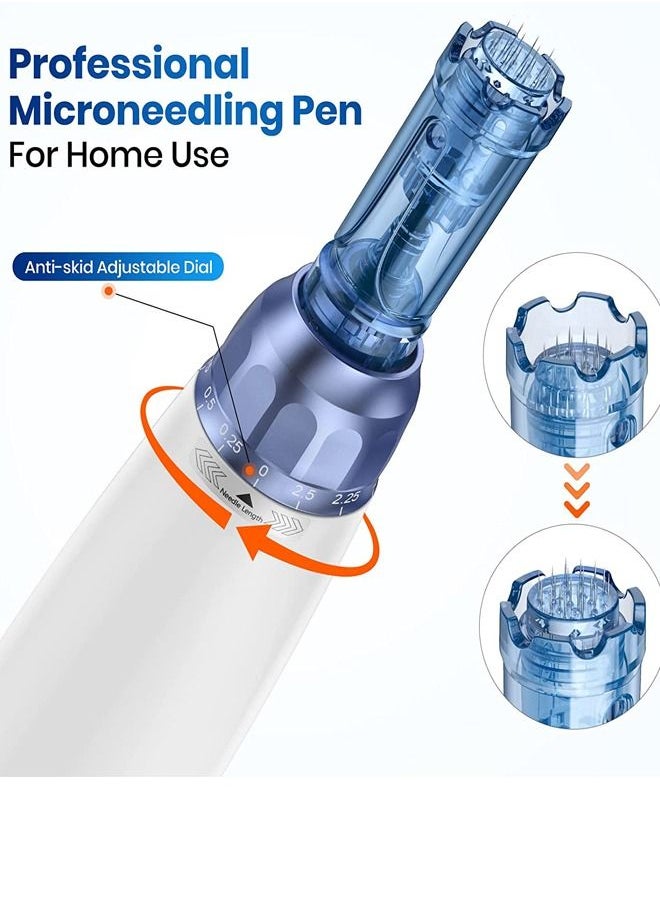 Dr.pen - Dr. Pen A9 Microneedling Pen Wireless  Electric Derma Pen, Microneedling Dermapen with 10 Replacement Cartridges, Adjustable Microneedle Dermapen for Men Women Home Use - Image 1