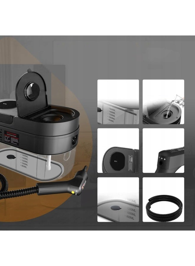 ASIV 2500W Handheld Steam Cleaner - High-Pressure High-Temperature Carpet Steam Cleaner, Quick Heating, 3 Adjustable Levels, 1.69L Water Tank, Multifunctional, Includes 11 Accessories, Suitable for Kitchen, Bathroom, Sofa, and Home Use - Image 2