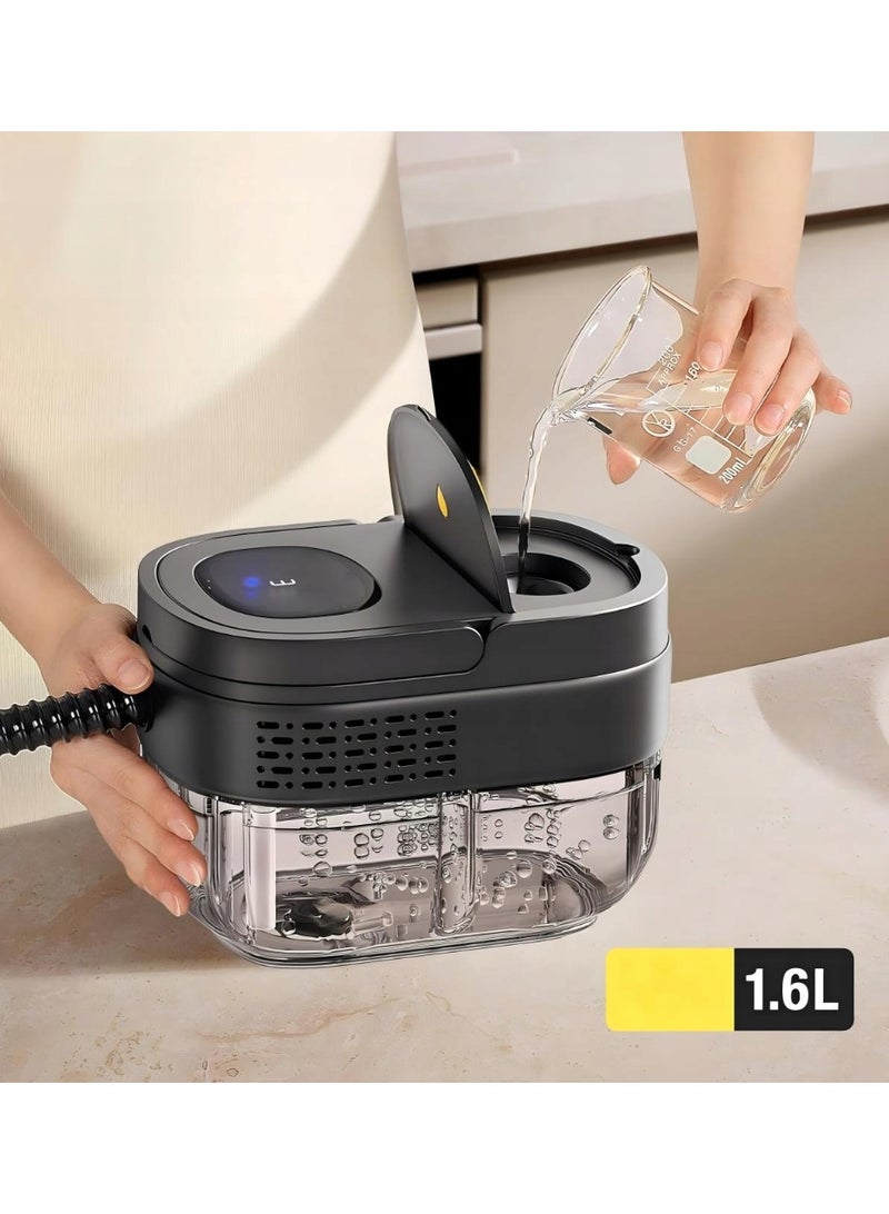lanthour 2500W Handheld Steam Cleaner - High-Pressure High-Temperature Carpet Steam Cleaner, Quick Heating, 3 Adjustable Levels, 1.69L Water Tank, Multifunctional, Includes 11 Accessories, Suitable for Kitchen, Bathroom, Sofa, and Home Use - Image 5