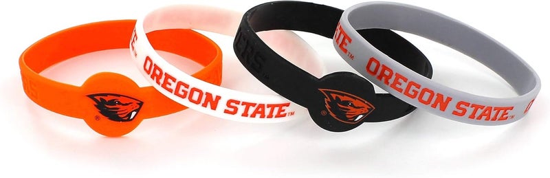 NCAA Unisex Adult Silicone Bracelet (4-Pack)