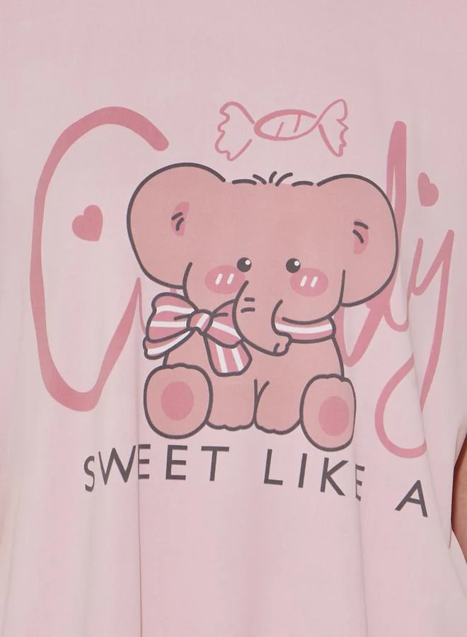 Take Two Elephant Print T-Shirt and Pyjama Pants Set