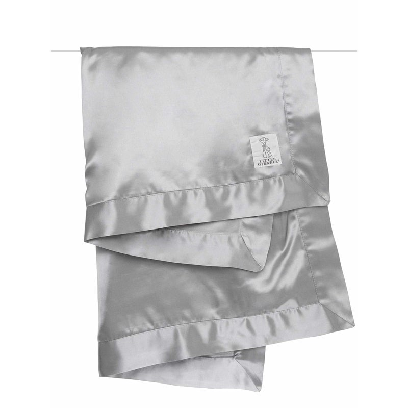Little Giraffe Baby Blanket Velvet Soft Blanket with Satin Trim Baby Stroller Blanket Newborn Baby Essentials Baby Gifts 29x35 Silver