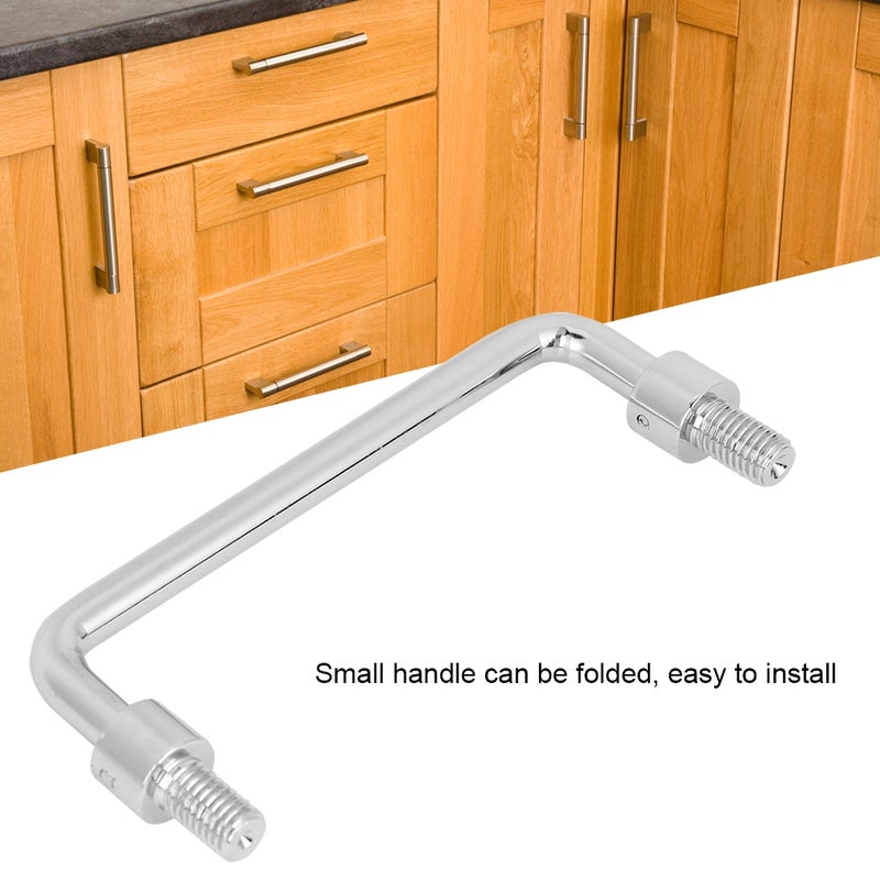 120mm / 4.7in Stainless Steel Industrial Handle Foldable Metal Handle for Doors Windows Cabinet - Image 2