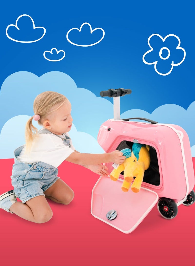 Airwheel Airwheel SQ3 Kids Electric Luggage - Pink | 15L Compact Travel Luggage, Motorized Electric Luggage Scooter for Convenient and Fast Travel with Removable Battery | Official Dealer in UAE  - Image 4