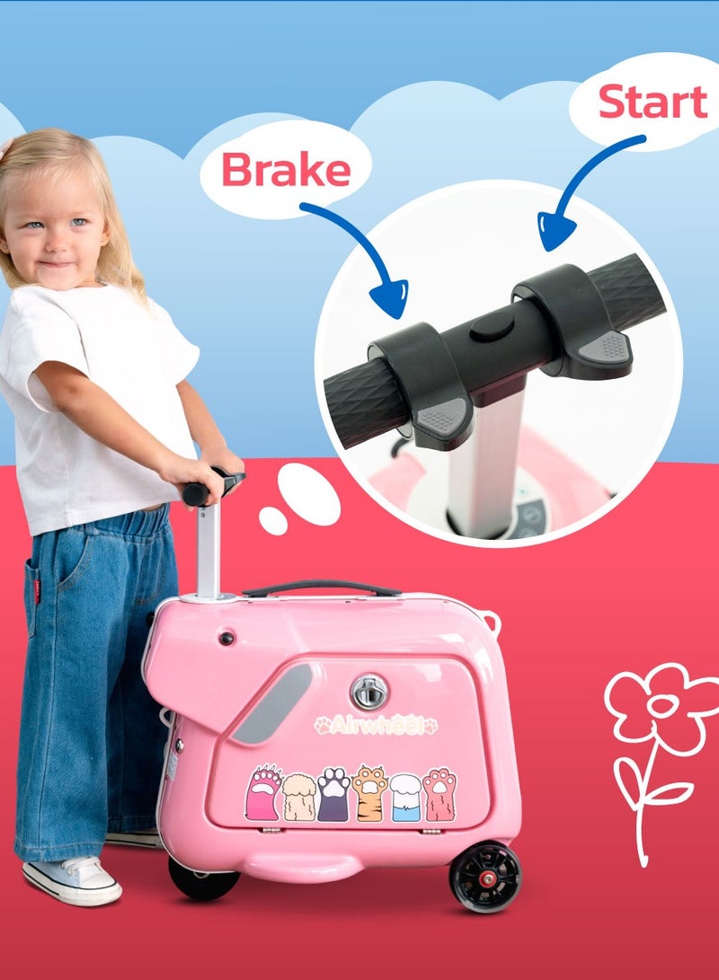 Airwheel Airwheel SQ3 Kids Electric Luggage - Pink | 15L Compact Travel Luggage, Motorized Electric Luggage Scooter for Convenient and Fast Travel with Removable Battery | Official Dealer in UAE  - Image 3