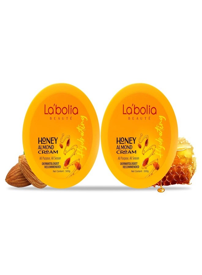 Labolia Beaute Honey Almond Cream With Vitamin E Revives Natural Glow & Improves Skin Texture | All Purpose, All Season | Dermatologist Recommended | 2 X 100gm - Image 1