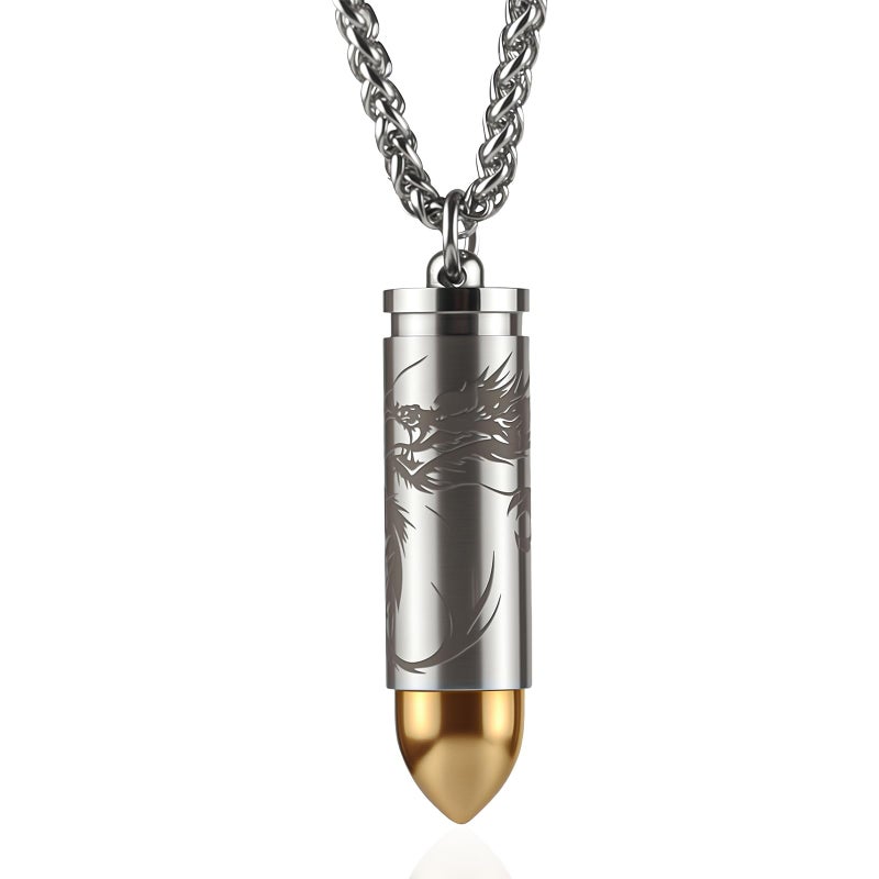 aiGear Titanium Mini Pill Fob Inner Diameter 0.32 Inch with Necklace Light Weight Pill Holder Waterproof Small Keychain Pill Box for EDC Outdoor Hiking Camping Travel First Aid - Image 1