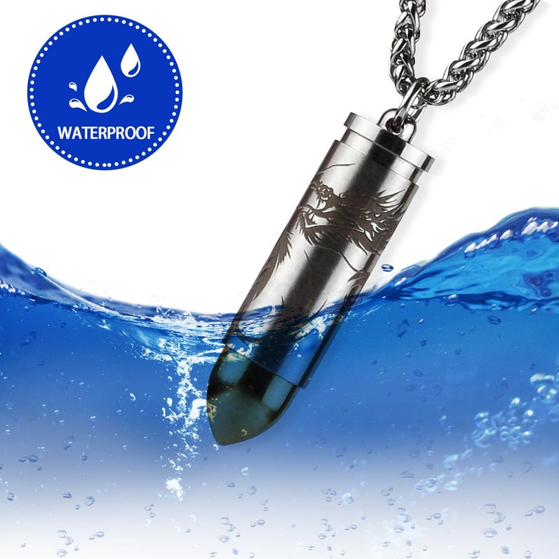 aiGear Titanium Mini Pill Fob Inner Diameter 0.32 Inch with Necklace Light Weight Pill Holder Waterproof Small Keychain Pill Box for EDC Outdoor Hiking Camping Travel First Aid - Image 5