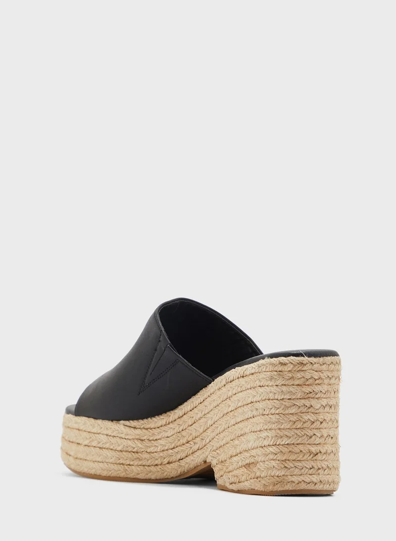 NEW LOOK Praline Mid Heel Wedge Sandals