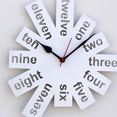Craftter 12-Inch Antique Wooden Wall Clock | Modern MDF Hanging Clock for Home, Office, Living Room, Bedroom & Café Décor (White) - Image 3