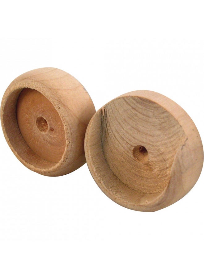 Prime-Line Prime-Line N 6794 1-3/8 In. Wooden Closet Pole Socket (1 Set) 