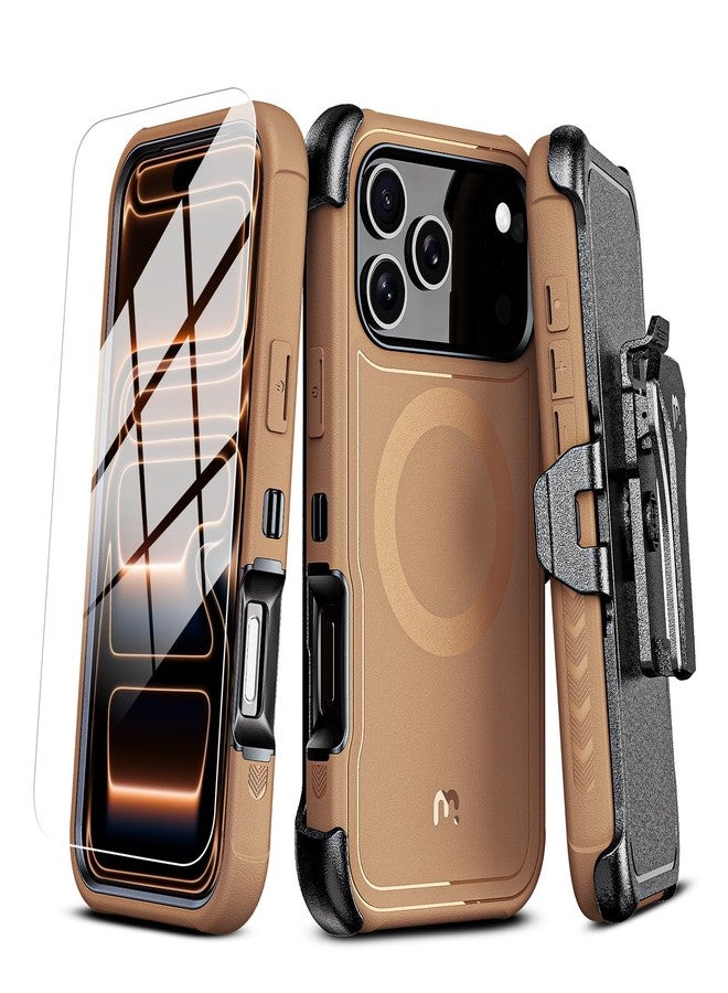 M MYBAT PRO Maverick Series Phone Case with Belt Clip Holster, w/Screen Protector,Anti-Drop,Shockproof,with 360°Rotating Kickstand,Heavy Duty Protection - Image 1