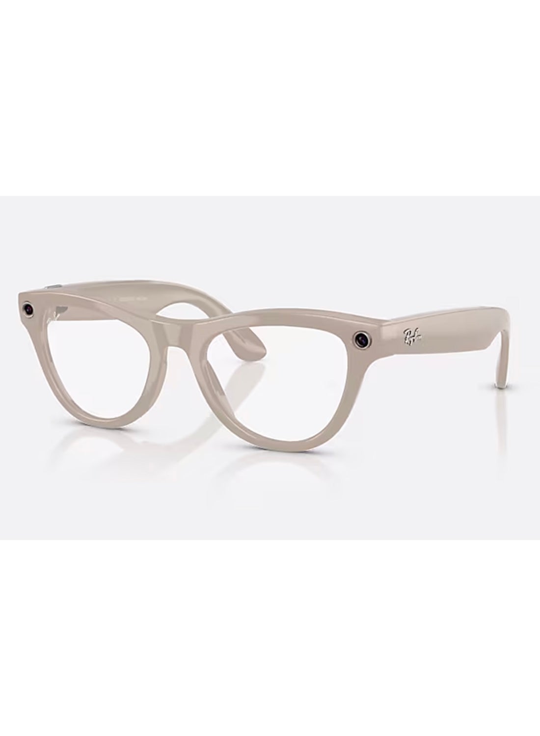Meta RAY-BAN Skyler (Gen 1) Shiny Chalky Gray Frame Clear to Sapphire Transitions Lens Standard High Bridge grey