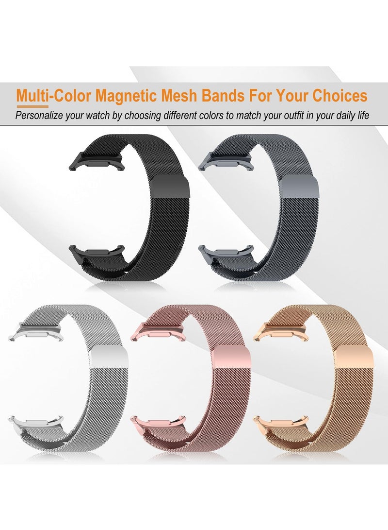 S-Color Galaxy Watch Ultra Strap Magnetic Metal Wistband Stainless Steel Mesh Milanesse Loop Magnet Clasp Replacement Strap Compatible for Samsung Galaxy Watch Ultra Band Watch 7 47mm Men Women - Image 4