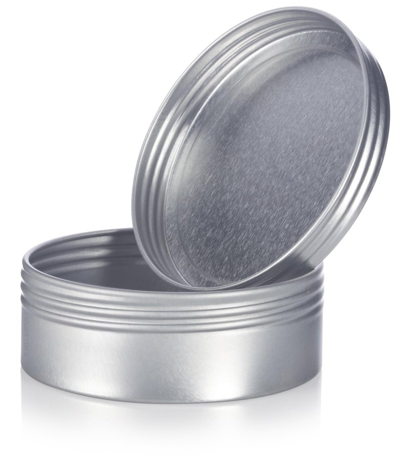 JUVITUS (12 pack) 1 oz Metal Steel Tin Flat Container with Tight Sealed Twist Screwtop Cover + Labels - Image 2