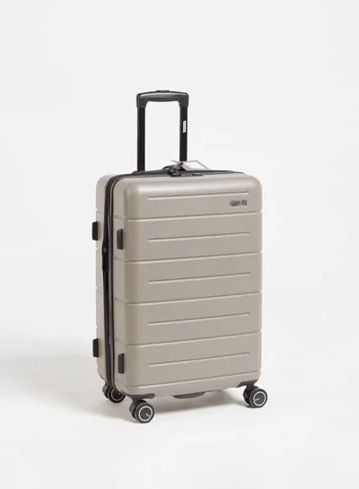 Wave Women Textured Hardcase Luggage Trolley Bag with Retractable Handle