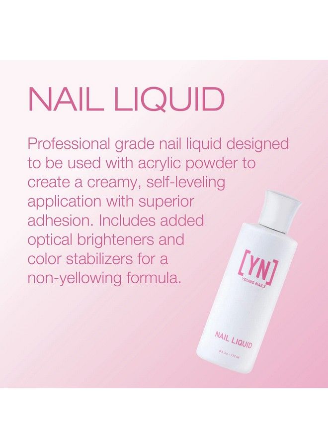 Young Nails Nail Liquid. Professional Grade Hight Quality Monomer. Use With Nail Powder For Acrylic Nails At Home. Low Odor Mess + Mma Free Nonyellowing Nail Liquid - Image 3