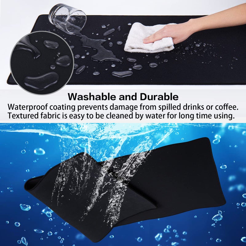 Canjoy Gaming Mouse Pad (31.5x15.7in) 3mm Thickness XX-Large Extended Mousepad Big Computer Keyboard Full Desk Mousepad with Anti-Slip Base Anti-Fray - Image 4
