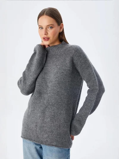 MixRay Mixray Thick Knit Half Turtleneck Sweater