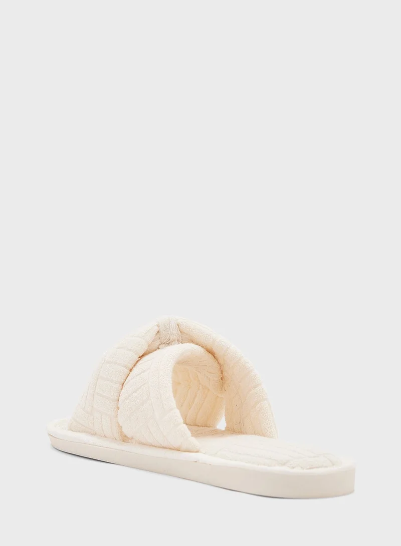 Ginger Bow Detail Bedroom  Slippers