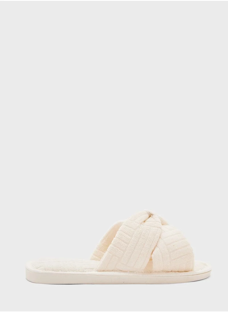 Ginger Bow Detail Bedroom  Slippers