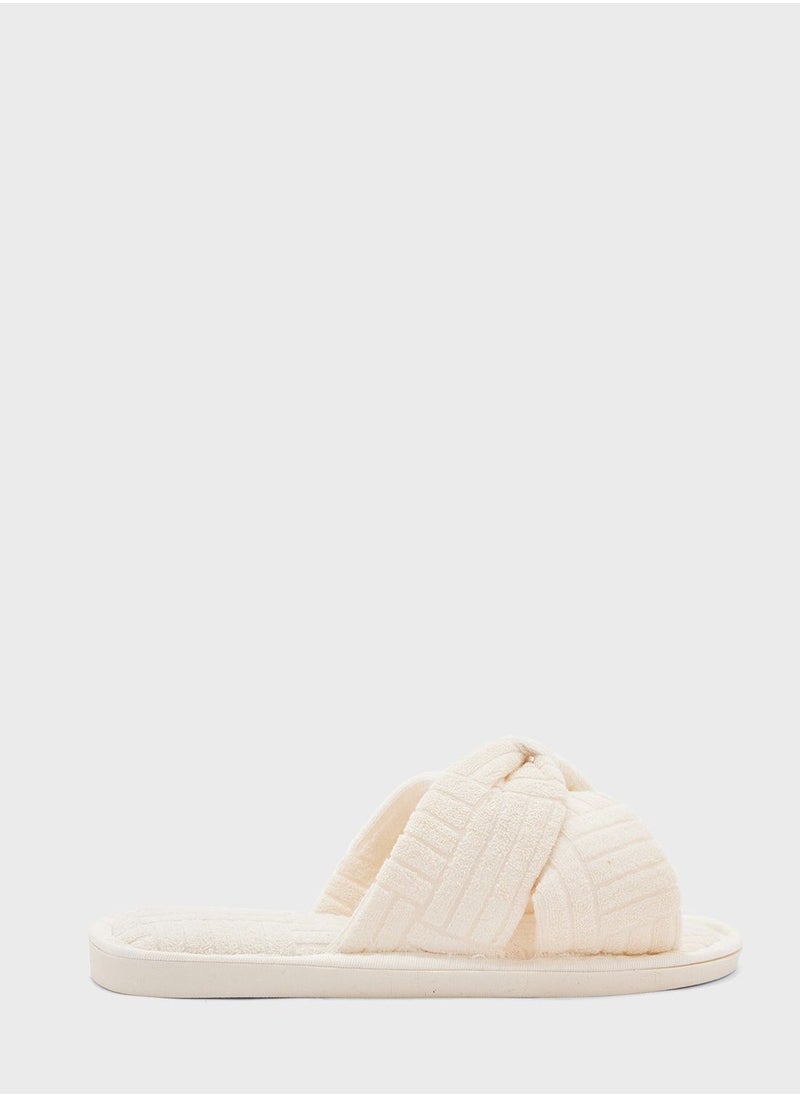 Ginger Bow Detail Bedroom  Slippers  - Image 1