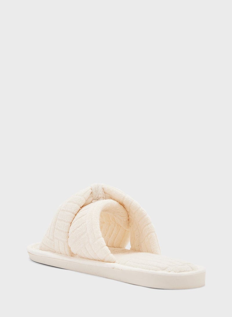 Ginger Bow Detail Bedroom  Slippers - Image 3