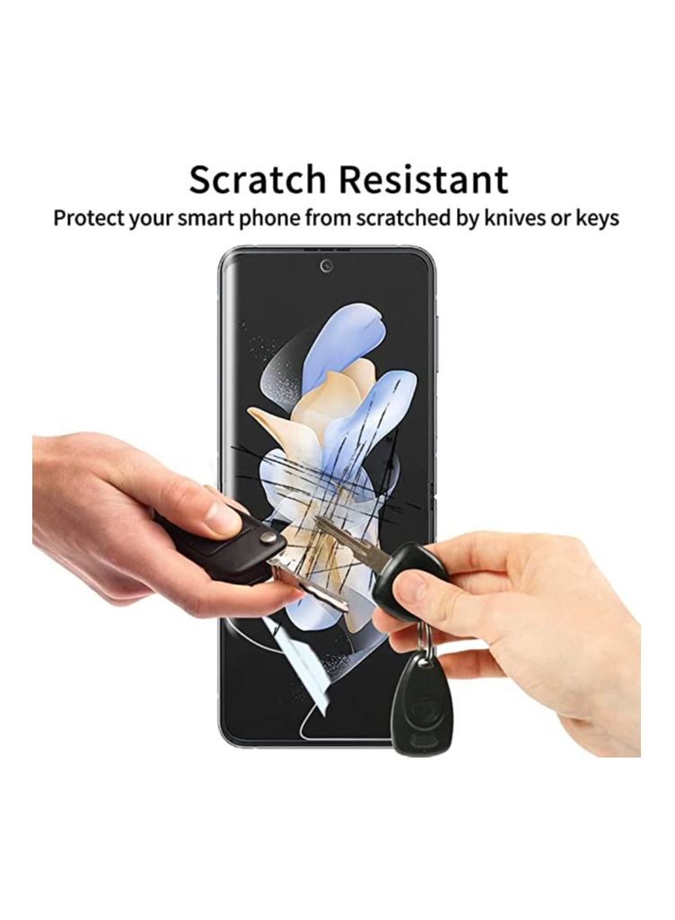 SYOSI Screen Protector Compatible For Samsung Galaxy Z Flip 4, HD transparent Full Coverage Anti-Scratch Self-Healing Bubble-Free Flexible TPU Film, TPU Soft Protective Film+Back Screen Protector - Image 5