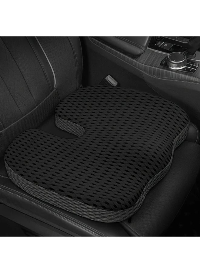 Brown Car Seat Cushion U Shaped Memory Foam Pad with Coral Mesh for Breathability and Hip Pain Relief - Image 2