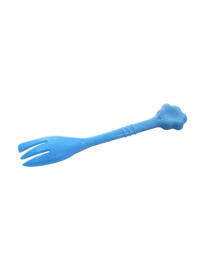 Kunhe Pet Dog Cat Feeding Scooping Can Tin Food Fork Mixing Spoon Blue 7.48Inch - Image 2