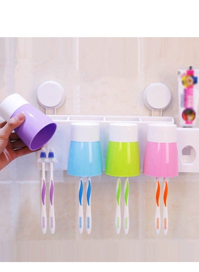 Tooth Brush Holder, Wall Mounted Breathable Durable Toothbrush Organizer Large Space Storage for Home for Bathroom - Image 1