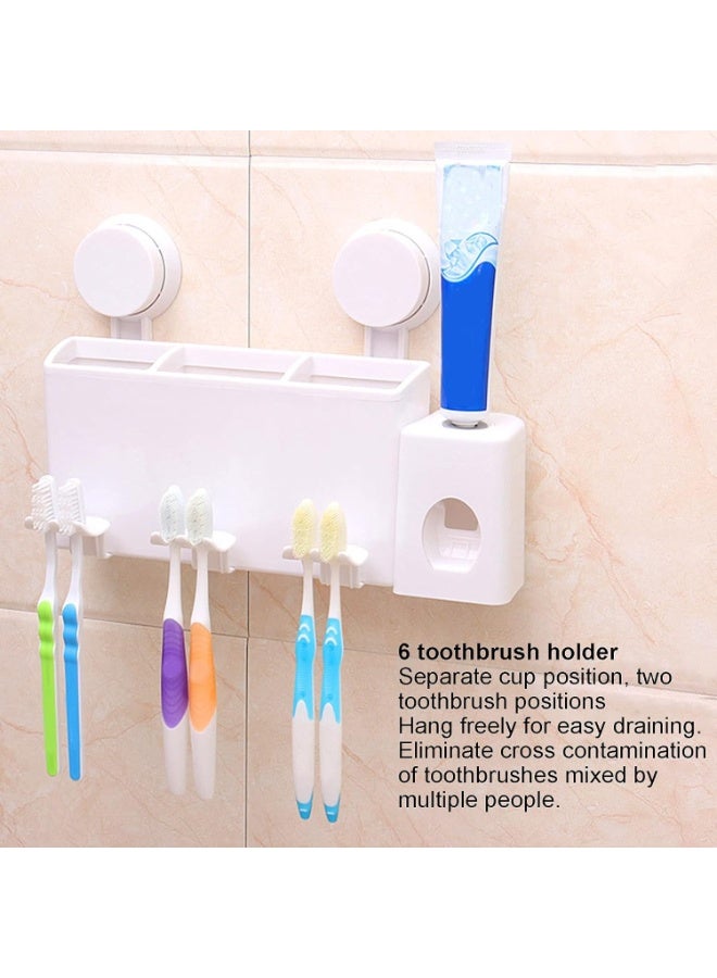 Tooth Brush Holder, Wall Mounted Breathable Durable Toothbrush Organizer Large Space Storage for Home for Bathroom - Image 2