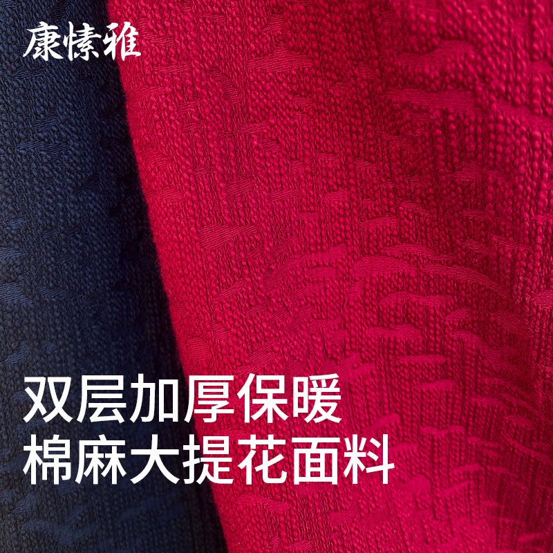 Kangxiaoya Men'S Cotton And Linen Thickened Yoga Fitness Pants Women'S Sports Casual Wide-Leg Ankle-Tied Casual Pants - Image 3