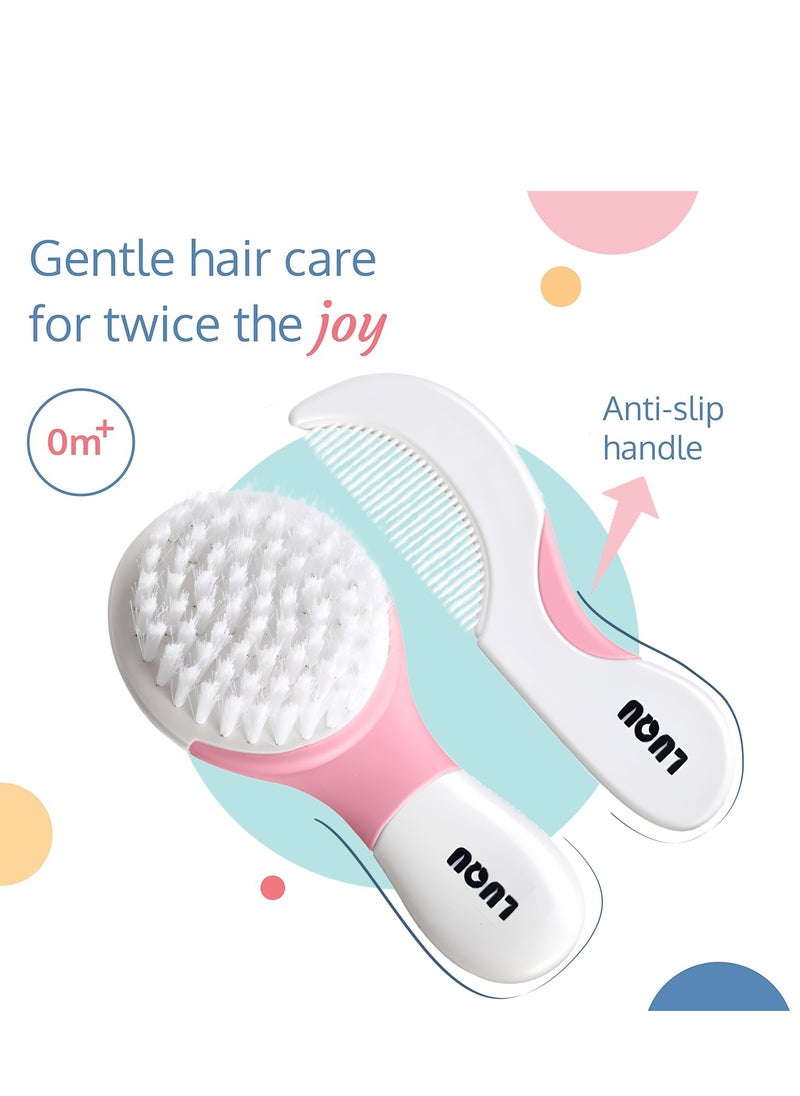 LuQu - Comb and Brush Set-Pink-Pack of 5 - Image 1