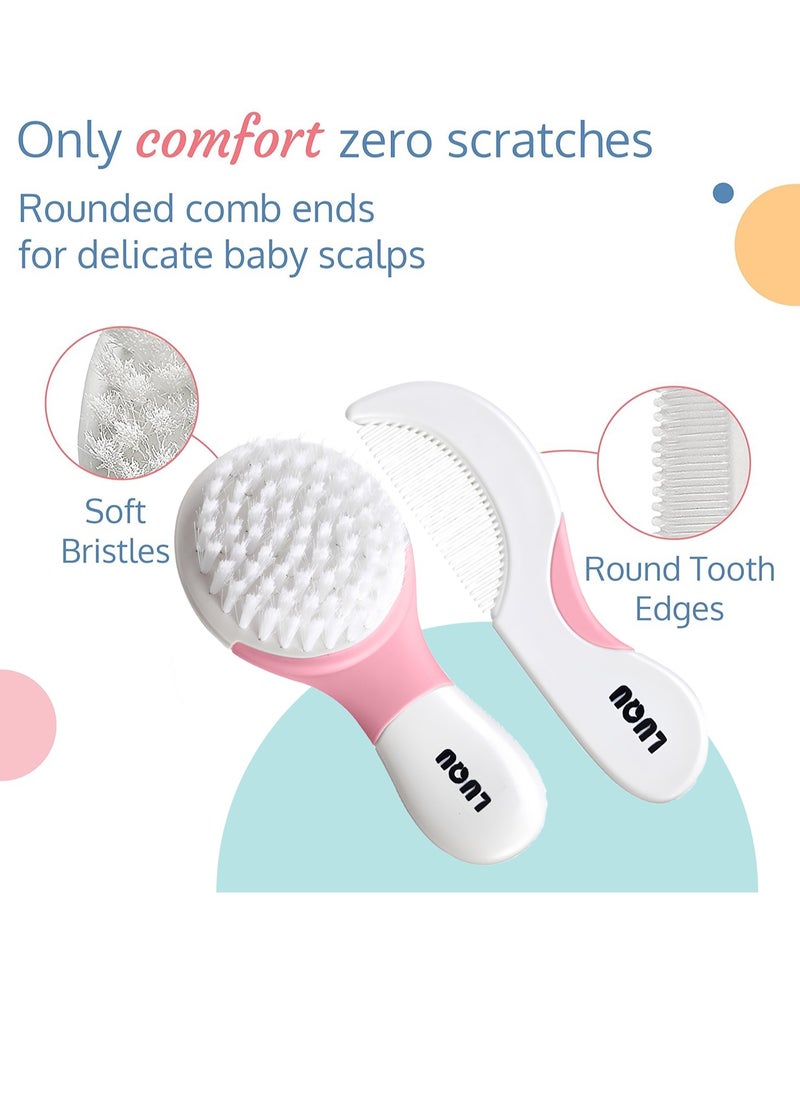 LuQu - Comb and Brush Set-Pink-Pack of 5 - Image 1
