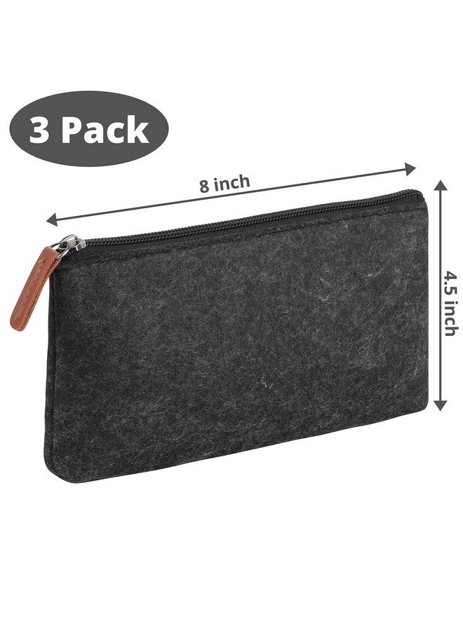 مستر. بين - حافظة أقلام، حقيبة أقلام، 3 قطع، لباد أسود، حافظة أقلام صغيرة، حقيبة أقلام صغيرة، حافظة أقلام، حقيبة أقلام، مستلزمات مكتبية، حافظة أقلام قماشية، حقائب أقلام، حقيبة أقلام، حقائب أقلام بسحاب - Image 2