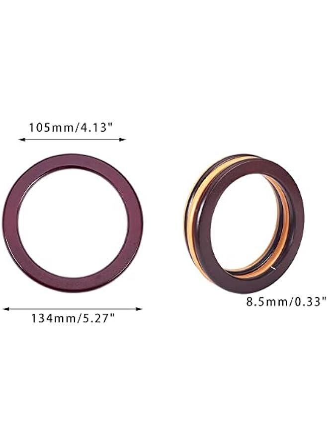 فايلكس مقاض خشية للشط، 4 قطع دوائرية ديلة لمقاض المحافظ، اكسسوارات يدوية للحقائ والكروشي لوي) - Image 3