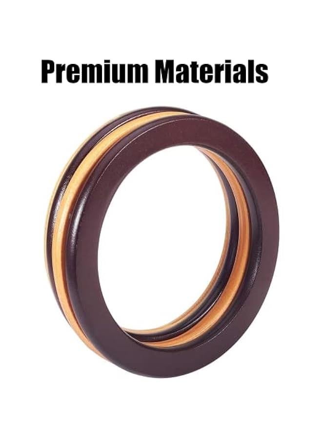 فايلكس مقاض خشية للشط، 4 قطع دوائرية ديلة لمقاض المحافظ، اكسسوارات يدوية للحقائ والكروشي لوي) - Image 4