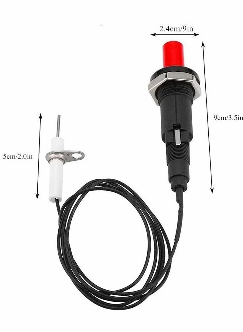 SYOSI Piezo igniter with Spark Ignition Electrode 200 Degree Resistance Wire 1 Meter Long for Gas Fireplace Oven Heater 2Pack  - Image 3