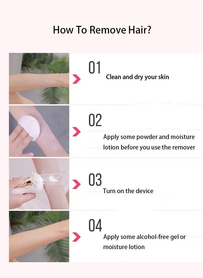 Generic - Facial Hair Remover Electric Threading hair removal for women Rechargeable Hair Removal Epilator Instant And Painless Remover With In-Built LED Light - Image 1