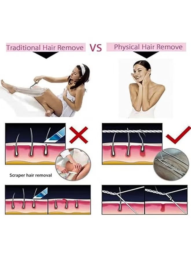 Generic - Facial Hair Remover Electric Threading hair removal for women Rechargeable Hair Removal Epilator Instant And Painless Remover With In-Built LED Light - Image 1