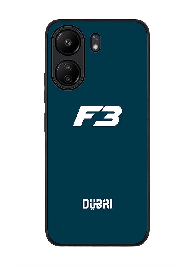 Stylizedd Rugged Black edge case for Xiaomi Poco C65, Slim fit Soft Case Flexible Rubber Edges Anti Drop TPU Gel Thin Cover-  Faz3 Dubai Blue - Image 1