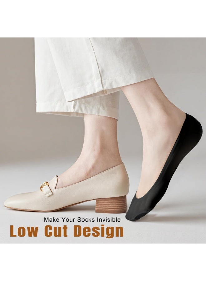 3 Pairs No Show See Invisible Socks Women, Skin Thin Nylon Liner Socks for Flats Non Slip, Spring Summer - Image 5