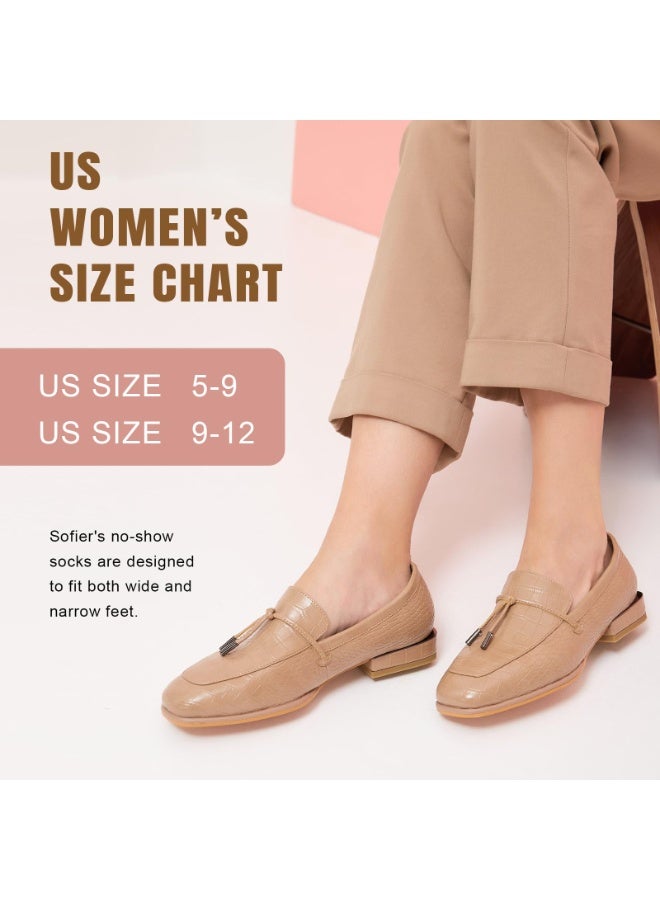3 Pairs No Show See Invisible Socks Women, Skin Thin Nylon Liner Socks for Flats Non Slip, Spring Summer - Image 4