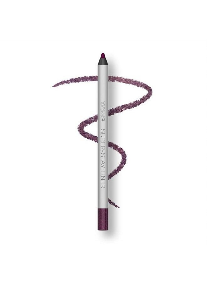 Wunder2 - SUPERSTAY LINER Makeup Pencil Long Lasting Waterproof Eye Liner, Glitter Aubergine, 1 Count - Image 1